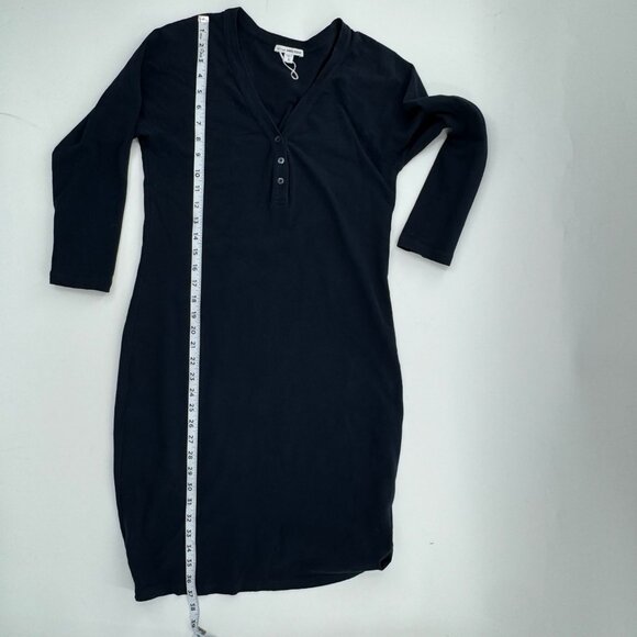 James Perse Standard Blue V-Neck Henley Dress Size 3 - Picture 7 of 9